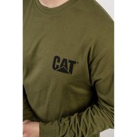 Caterpillar Trademark Banner Long Sleeve T-Shirt Size Med Green 18496-54149-04