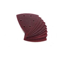 Clarke 10 Pack of 90mm Delta Triangle Hook and Loop Sanding Sheets – 80 Grit