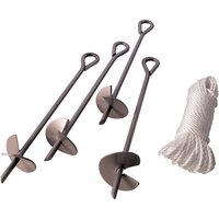 Clarke 3503586 Ga2 4 Piece 15”Steel Auger Set With 12M Rope