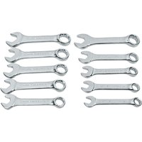 Clarke CHT808 10 piece 10 - 19mm Stubby Combination Spanner Set