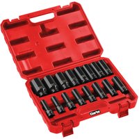 Clarke CIS12/16D 16 Piece 1/2 Drive 10 - 32mm Deep Impact Socket Set"