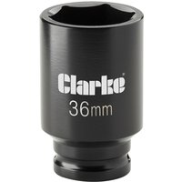 Clarke CIS36 36mm Deep Impact Socket - 1/2" Square Drive