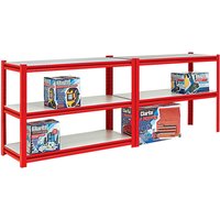 Clarke 6600645 Cs5265Rp Quick Assembly Boltless Racking With Laminate Shelving Red
