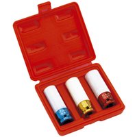 Clarke 1700584 Pro184 3 Piece Square Drive Alloy Wheel Thin Wall Impact Socket Set