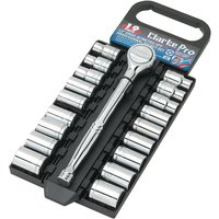 Clarke 1700758 Pro352 19 Piece 1/2 Drive Af/Metric Socket Set