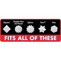 Clarke 1700791 Pro385 8 Piece 3/8 Deep Drive Multi-Fit Socket Set