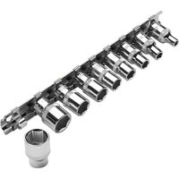 Clarke PRO408 9 Piece ¼" Drive Anti Slip Metric Socket Set
