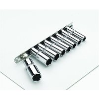 Clarke PRO412 8 Piece 3/8" Drive Anti Slip Deep Metric Socket & Rail Set 10 - 19mm
