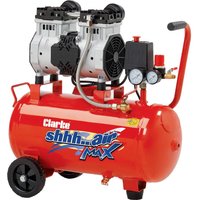 Clarke SHHH24/150 Shhh Air Max 7cfm 24 Litre 1.5HP Low Noise Oil Free Air Compressor (230V)