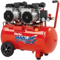 Clarke SHHH50/350 Shhh Air Max Twin Pump 16.9cfm 50 Litre 3.5HP Low Noise Oil Free Air Compressor (230V)