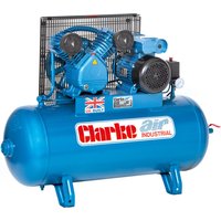 Clarke XEV16/100 (O/L) 14cfm 100 Litre 3HP Industrial Air Compressor (230V)