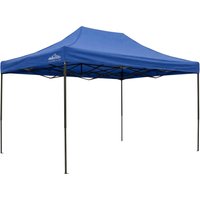Dellonda Premium 3 X 4.5M Pop-Up Gazebo Heavy Duty Pvc Coated Water-Resistant Fabric Supplied With Carry Bag Rope Stakes & Weight Bags - Blue Canopy
