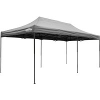 Dellonda Premium 3X6M Pop-Up Gazebo Heavy Duty Pvc Coated Water-Resistant Fabric Supplied With Carry Bag Rope Stakes & Weight Bags - Grey Canopy