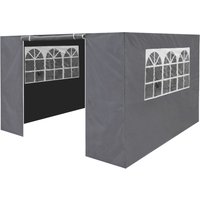 Dellonda Premium Side Walls/Doors/Windows For Gazebo/Marquee Fits 2 X 2M Models - Grey