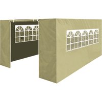 Dellonda Premium Side Walls/Doors/Windows For Gazebo/Marquee Fits 3 X 4.5M Models - Beige