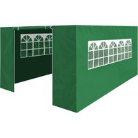 Dellonda Premium Side Walls/Doors/Windows For Gazebo/Marquee Fits 3 X 4.5M Models - Dark Green