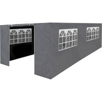 Dellonda Premium Side Walls/Doors/Windows For Gazebo/Marquee Fits 3 X 6M Models - Grey