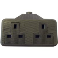 Dencon 9433BNB Trailing Socket 13A 2-Gang Black