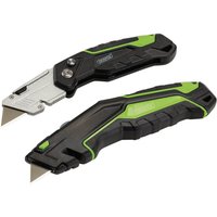Draper 04773 Retractable & Folding Trimming Knife Set With 10 X Sk2 Two Notch Blades per set 1
