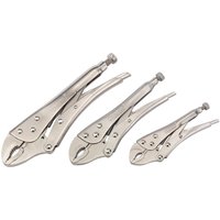 Draper 3 Piece Curved Jaw Self Grip Plier Set