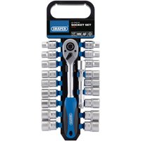 Draper 20 Piece 1/2" Drive Hex Socket Set Metric and Imperial
