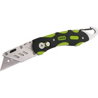 Draper 24424 Folding Trimming Knife With Belt Clip Green/Orange each 1