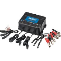 Draper 53172 6V/12V 3 Bank Charger Station, Blue