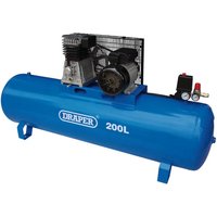 Draper DA200/369S Stationary Belt Driven Air Compressor 200 Litre