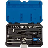 Draper 40 Piece 1/4" Drive Hex Socket Set Metric and Imperial