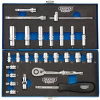 Draper Expert 26 Piece 1/4" Drive Socket Set Metric