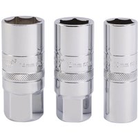 Draper 3 Piece 1/2" Drive Spark Plug Socket Set