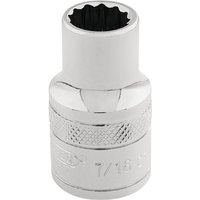 Draper 3/8" Drive Polished Finish Hi Torq Bi Hexagon Socket Imperial