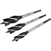 Draper 3 Piece 4 Fluted Wood Auger Bit Set