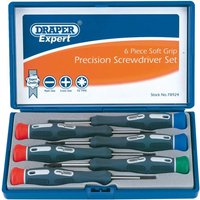 Draper Expert 6 Piece Soft Grip Precision Screwdriver Set
