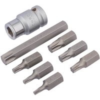 Draper Expert 8 Piece 1/2" Drive Socket Bit Holder and Torx Bit Set