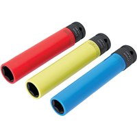 Draper Extra Long Alloy Wheel Nut Socket Set 1/2in Sq. Dr. 150Mm (3 Piece) Pk 1 07121
