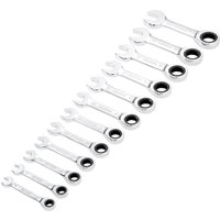 Draper Hi-Torq 12 Piece Stubby Ratchet Combination Spanner Set