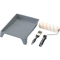 Draper Medium Pile Polyester Paint Roller And Brush Set With Soft Grip (4 Piece) Pk 1 20947