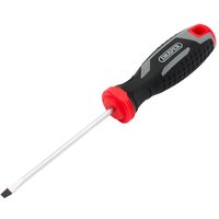 Draper Slotted Soft Grip Screwdriver Sl4 X 100Mm Pk 1 13386