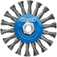 Draper Steel Twist-Knot Flat Wire Wheel Brush 115Mm M14 each 1 08058