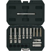 Draper 18 Piece 3/8" & 1/4" Drive Thin Wall PSG Glow Plug Socket Set