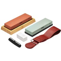 Draper Whetstone Sharpening Stone Set With Non-Slip Base And Angle Guide 400/1000/3000/8000 Grit Pk 1 23968