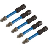 Draper Expert 05647 Pz-Type Impact Screwdriver Bits No.2 X 50Mm 1/4in Hex (Pack Of 5) each 1