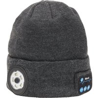 Draper 28351 Smart Wireless Rechargeable Beanie With Led Head Torch And Usb Charging Cable Grey One Size each 1