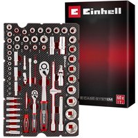 Einhell 60 Piece Combination Drive Socket Set in Foam E Case Tray