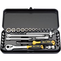 Elora 31 Piece 1/4" Drive Hex Socket and Screwdriver Bit Set Metric