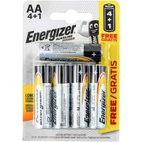 Energizer Alkaline Power AA BP 5 Batteries 4 Pack +1