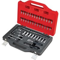 Facom RL.151-EP72PB 72-Piece 1/4in Drive Socket Set in TWIN BOX Case, Met in Red
