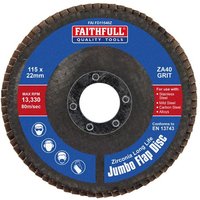 Faithfull Zirconia Abrasive Jumbo Flap Disc
