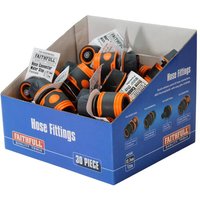 Faithfull YM5810E Plastic Water Stop Hose Connector 1/2In (Box 30)